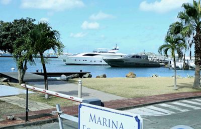 Yachts in the Marina of Marigot (capital of French St. Martin)