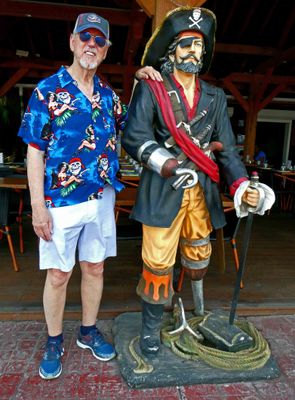 Bill found a peg-leg pirate in Marigot, St. Martin