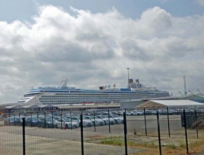 Island Princess docked in the Port of Southampton, England