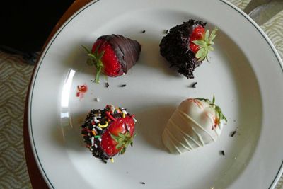 Complimentary dipped strawberries