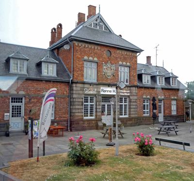 Roenne's former railway station is now operated as a hotel and restaurant