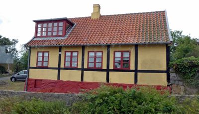 Half-timbered house on Bornholm Island, Denmark