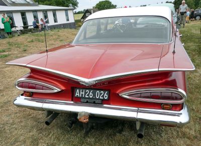 Distinctive tail lights on 1959 Chevy