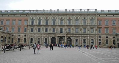 Stockholm Royal Palace (1697-1760) contains offices of the Swedish Royal Family