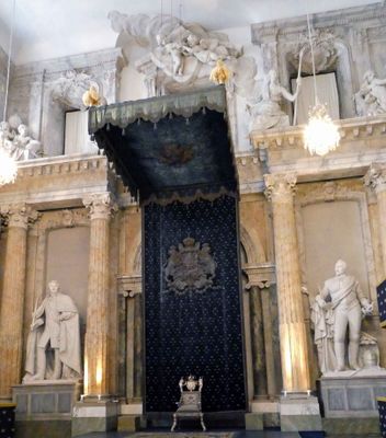 The Silver Throne in Stockholm Royal Palace dates to the 1700's