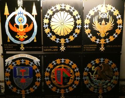 The Royal Order of the Seraphim is awarded to visiting heads of state and coats of arms are displayed in the Royal Apartments