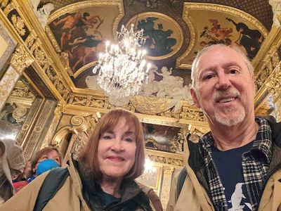 Bill and Susan in Karl XI's gallery in Stockholm's Royal Palace