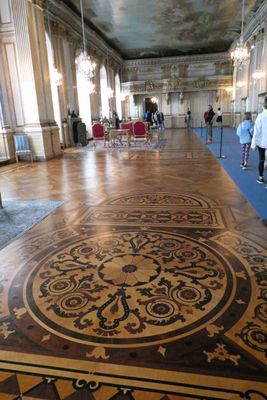 The floor in the White Room of the Stockholm Royal Palace was completed in 1845