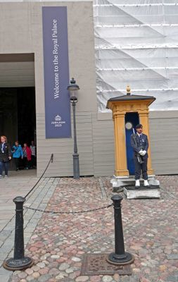 Guard outside the Stockholm Royal Palace