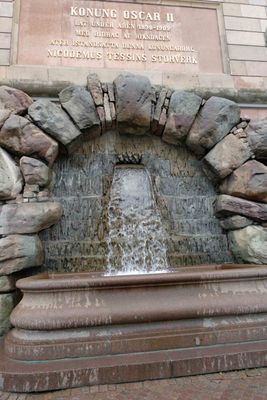 Waterfall on the exterior of the Royal Palace in Stockholm Sweden (1898-1902)