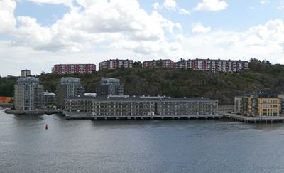 Apartments in Stockholm built over the water