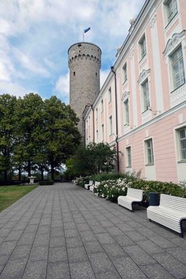The Estonian Parliament was built in the courtyard of the 13th Century Toompea Castle
