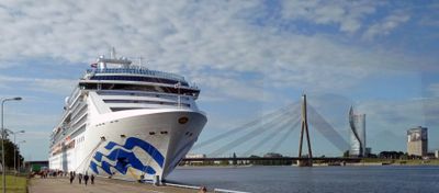 Island Princess docked in Riga, Latvia