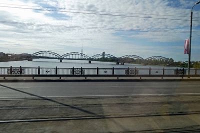 Railway Bridge across the Daugava River in Riga, Latvia was first built in 1872