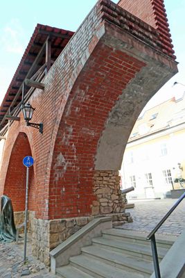 Reconstructed fragment of Riga city wall (approximately 8.2 feet thick)