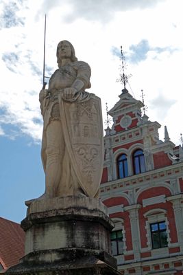 Statue of Saint Roland (patron saint of Riga, Latvia) in Town Hall Square