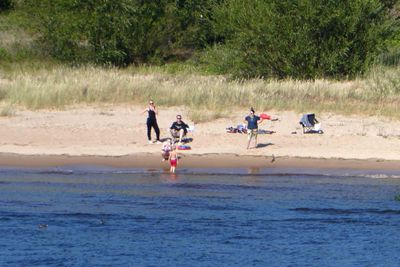 Mangaļsala Beach is in the Northern District in Riga on the right bank of Daugava River