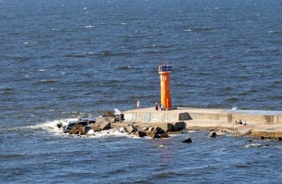 The Eastern breakwater (Riga, Latvia) is popular for hiking, leisure and fishing