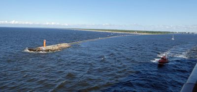 Eastern Breakwater from Riga, Latvia is 1.4 mi long
