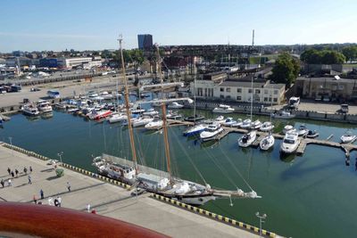 View  of Klaipeda, Lithuania from our balcony