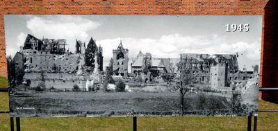 In spite of damage from WWII, most of Malbork's brick outer walls remained intact