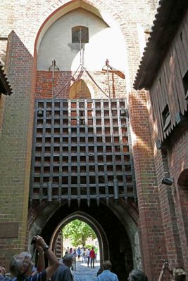 Gate over the entrance to the Middle Castle in Malbork Castle