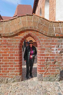 Brickwork inside the walls of the Middle Castle of Malbork