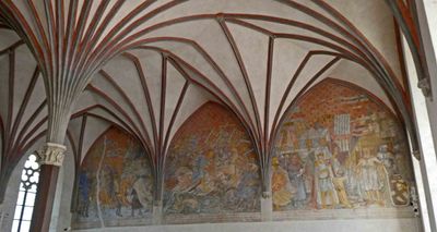 Ceiling and paintings in the Great Refectory of Malbork Castle