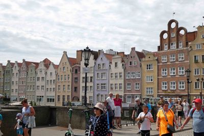 Historic houses on the waterfront in Gdansk, Poland
