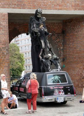 Interesting vehicle in  'Stągiewna Gate' in Gdansk, Poland