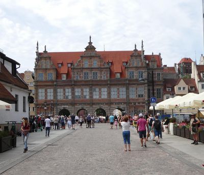The Green Gate (1568) marks the end of the 'Royal Route' in Gdansk
