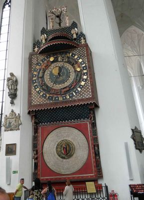 Gdańsk astronomical clock (1470) in St. Mary's Church in Gdansk