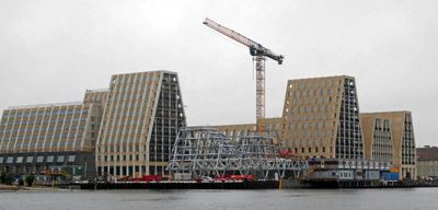 New apartment complex under construction on Paper Island in Copenhagen