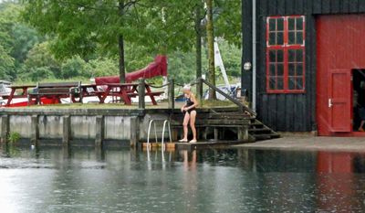 Swimming in the rain in 60 degree water in Copenhagen
