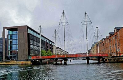 Circle Bridge is a bicycle and pedestrian bridge spanning the Christianshavn Canal in Copenhagen