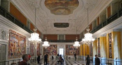 The Great Hall in Christiansborg Palace in Copenhagen
