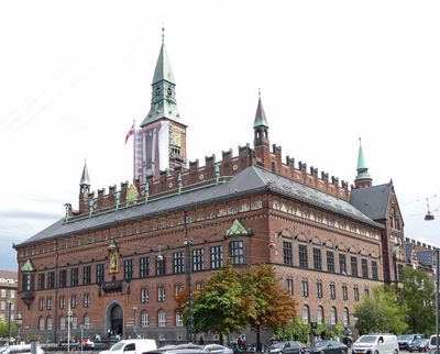 Copenhagen, Denmark City Hall built 1893-1905