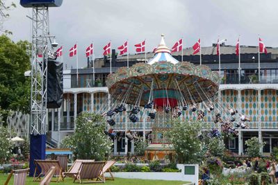 The 'Swing Carousel' at Tivoli Gardens in Copenhagen