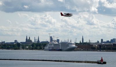 Seaplane leaving Copenhagen, Denmark