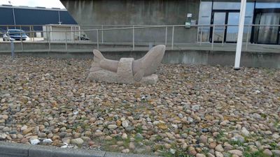 Whale statue in Skagen, Denmark