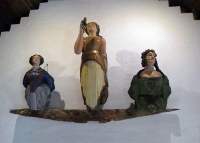 Figureheads from wrecked ships in Skagen History Museum