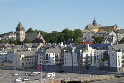 Our balcony view of Alesund, Norway
