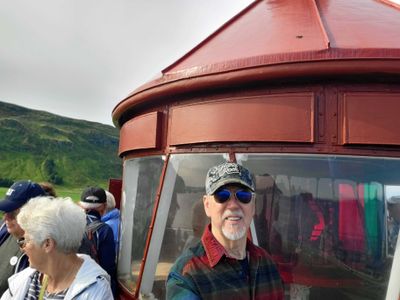 Bill at the top of the Alnes Lighthouse in Norway