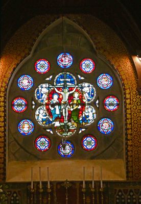 Rose window in St. Magnus Scottish Episcopal Church in Lerwick