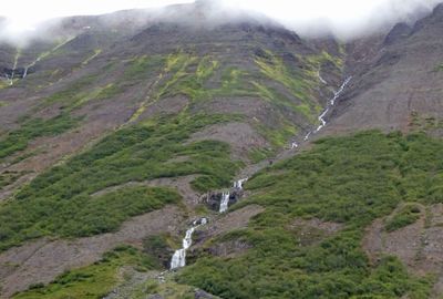 Long waterfall in Iceland