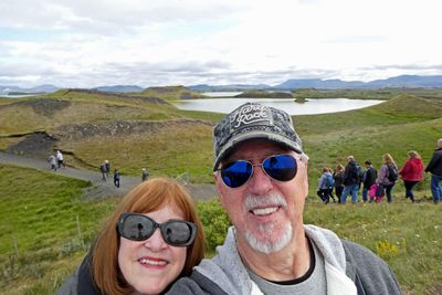Susan & Bill at Lake Myvatn in Iceland