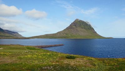 Kirkjufell (mountain) at around 1,500 feet high is considered the most photographed peak in Iceland