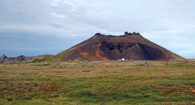 Saxholl Crater (Iceland) was formed between 3,000 and 4,000 years ago from a volcanic explosion