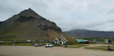 Arnarstapi is a small village on the opposite of Mt. Srapafell from Hellnar, Iceland