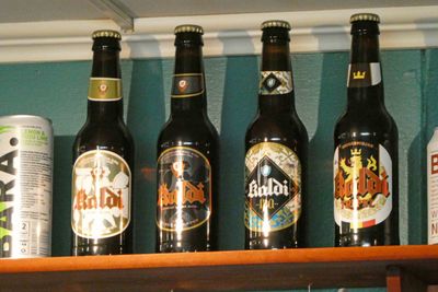 Selection of local beers at Langaholt Motel Restaurant on the Snæfellsnes peninsula in Iceland